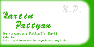 martin pattyan business card